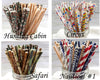 Paper Party Straws / Choose Set of 50 / Birthday Party Baby Shower Bridal Shower Birthday Favors