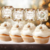 Bridal Shower Boho Neutral Floral Cupcake Toppers, Bridal Shower Picks, Bride to Be, Love is Sweet Tea Party