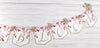 Baby in Bloom Shower Banner, Realistic Pink Wild Roses Floral, Baby Shower Garland, Gold Letters