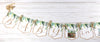 Baby in Bloom Shower Banner, Realistic Greenery Leaves Floral, Baby Shower Garland, Gold Letters