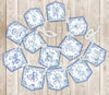 Blue Chinoiserie Toile Floral Baby Shower Banner, Baby Shower Garland