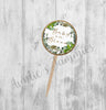 Greenery Leaf Baby in Bloom Cupcake Toppers, Baby Shower Picks, Oh Baby Girl Boy Twins Floral Gender Neutral
