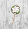 Greenery Leaf Baby in Bloom Cupcake Toppers, Baby Shower Picks, Oh Baby Girl Boy Twins Floral Gender Neutral
