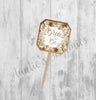 Bridal Shower Boho Neutral Floral Cupcake Toppers, Bridal Shower Picks, Bride to Be, Love is Sweet Tea Party