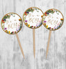 Wildflowers Baby in Bloom Cupcake Toppers, Baby Shower Picks, Oh Baby Girl Boy Twins Floral Gender Neutral, Bright Wildflower