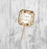 Bridal Shower Boho Neutral Floral Cupcake Toppers, Bridal Shower Picks, Bride to Be, Love is Sweet Tea Party