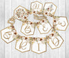 Bride to Be Shower Banner, Realistic Boho Neutral Flowers Floral, Bridal Shower Garland, Gold Letters