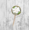 Greenery Leaf Baby in Bloom Cupcake Toppers, Baby Shower Picks, Oh Baby Girl Boy Twins Floral Gender Neutral