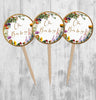 Wildflowers Baby in Bloom Cupcake Toppers, Baby Shower Picks, Oh Baby Girl Boy Twins Floral Gender Neutral, Bright Wildflower