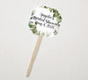 Greenery Leaves Eucalyptus Bridal Shower Cupcake Toppers Picks Floral - Personalized - Round Heart Fancy Square - Love is Sweet