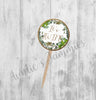 Greenery Leaf Baby in Bloom Cupcake Toppers, Baby Shower Picks, Oh Baby Girl Boy Twins Floral Gender Neutral