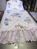 Hydrangea Bouquet Floral Table Runner Tablecloth - Special Occasion - OOAK - Vintage Style Shabby 34" x 102"