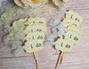 i do Wedding Cupcake Toppers Party Picks Vintage Rustic Shabby - Set of 12  18  36  50  100
