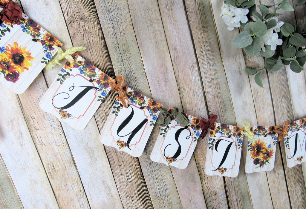Sunflowers Rustic Autumn Fall Wedding or Bridal Shower Decorations