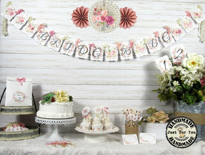 Blush Pink Roses Bridal or Baby Shower Decorations