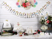 Vintage Roses Bridal Shower Tea Decorations