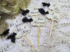 Wedding Cupcake Toppers Party Picks Bridal Mix - Just Married I Do Mr. & Mrs. - Set of 50