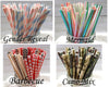 Paper Party Straws / Choose Set of 50 / Birthday Party Baby Shower Bridal Shower Birthday Favors