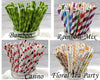 Paper Party Straws / Choose Set of 50 / Birthday Party Baby Shower Bridal Shower Birthday Favors