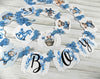 It's a Boy Teddy Bear Baby Shower Banner Sign with Blue Ribbons