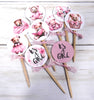 18 It's a Girl Pink Teddy Bear Baby Shower Cupcake Toppers Picks - Set of 18
