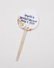 Wildflowers Bridal Shower Cupcake Toppers Picks Floral - Personalized - Round Heart Fancy Square - Love is Sweet