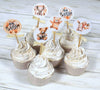 18 Oh Baby! Teddy Bear Baby Shower Cupcake Toppers Picks - Peach Gender Neutral - Elephant and Rabbit - Set of 18