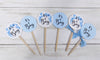 18 It's a Boy Blue Balloon and Polka Dot Baby Shower Cupcake Toppers Picks - Set of 18