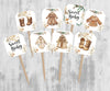 18 Boho Baby Shower Cupcake Toppers Sweet Baby Girl Clothes Picks Floral