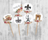 18 Paris French Bridal Shower Cupcake Toppers Picks, Ooh La La, Pink Blush Roses, Eiffel Tower, Tea Cup, Lingerie Party