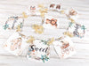 Welcome Sweet Baby Boho Shower Banner Baby Clothes Clothesline Baby Sign with Ivory Ribbons