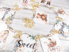 Welcome Sweet Baby Boho Shower Banner Baby Clothes Clothesline Baby Sign with Ivory Ribbons