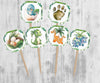 18 Baby Dinosaur Shower Gender Neutral Cupcake Toppers Picks Greenery It's a Girl or Boy