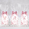 Pink Chinoiserie Toile Baby Shower Favor Tags, Printed Tags Only, Personalized Thank You Tags, Gender Neutral