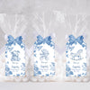 Blue Chinoiserie Toile Baby Shower Favor Tags, Printed Tags Only, Personalized Thank You Tags, Gender Neutral