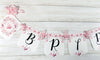 Pink Floral Bride to Be Banner with ribbons, Future Mrs. Bridal Shower Banner, Watercolor Floral Shower Banner Sign