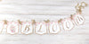 Baby in Bloom Shower Banner, Realistic Pink Blush Ivory Floral, Baby Shower Garland, Gold Letters