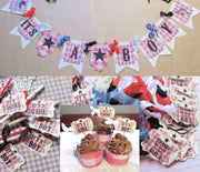Buffalo Check Plaid Baby Shower Decorations - Forest Animal Lumberjack