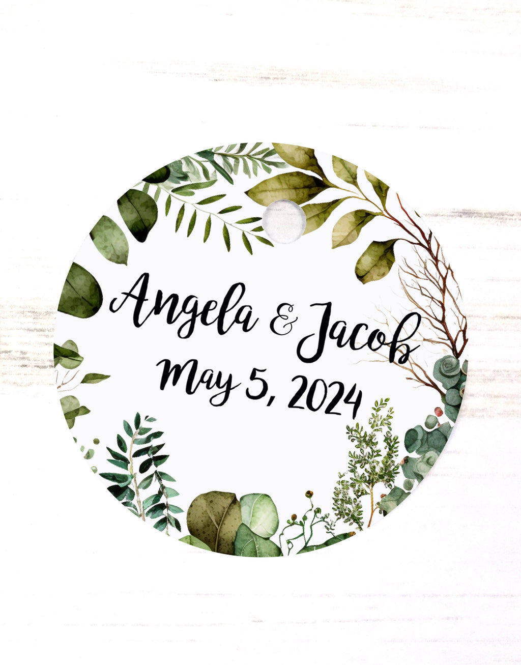 Greenery Leaves Wedding Favor Tags, Tags Only, Personalized Gift Tags, Botanical Succulent Heart Square Round Tags, Boho Thank You Tags