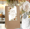 Boho Neutral Floral Bridal Shower Favor Tags, Printed Tags Only, Personalized Thank You Tags