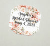 Peach Pink Floral Bridal Shower Thank You Favor Tags, Tags Only, Personalized Gift Tags, Floral Heart Square Round Tags, Boho Shower