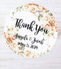 Peach Floral Thank You Wedding Favor Tags, Tags Only, Personalized Gift Tags, Blush Peach Square Rectangle Round Tags, Boho Tags