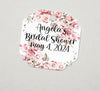 Pink Floral Bridal Shower Thank You Favor Tags, Tags Only, Personalized Gift Tags, Floral Heart Square Round Tags - Boho Shower