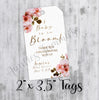 Baby in Bloom Baby Shower Favor Tags, Printed Tags Only, Personalized Thank You Tags, Real Pink Wild Roses Floral Tags, Gender Neutral