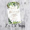 Baby in Bloom Baby Shower Favor Tags, Printed Tags Only, Personalized Thank You Tags, Realistic Greenery Leaves Floral Tags, Gender Neutral