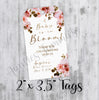 Baby in Bloom Baby Shower Favor Tags, Printed Tags Only, Personalized Thank You Tags, Real Pink Wild Roses Floral Tags, Gender Neutral