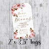 Baby in Bloom Baby Shower Favor Tags, Printed Tags Only, Personalized Thank You Tags, Real Pink Wild Roses Floral Tags, Gender Neutral