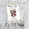 Floral Vintage Corset Lingerie Shower Tags, Printed, Personalized Thank You Bachelorette Favor, Tags Only, Personalized Gift Tags, Bridal Shower
