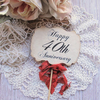 Happy Anniversary Decorations - 25th 40th 50th 60th - Vintage Style