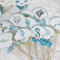 Mermaid Birthday Party Table Decorations - Custom Name Banner Garland